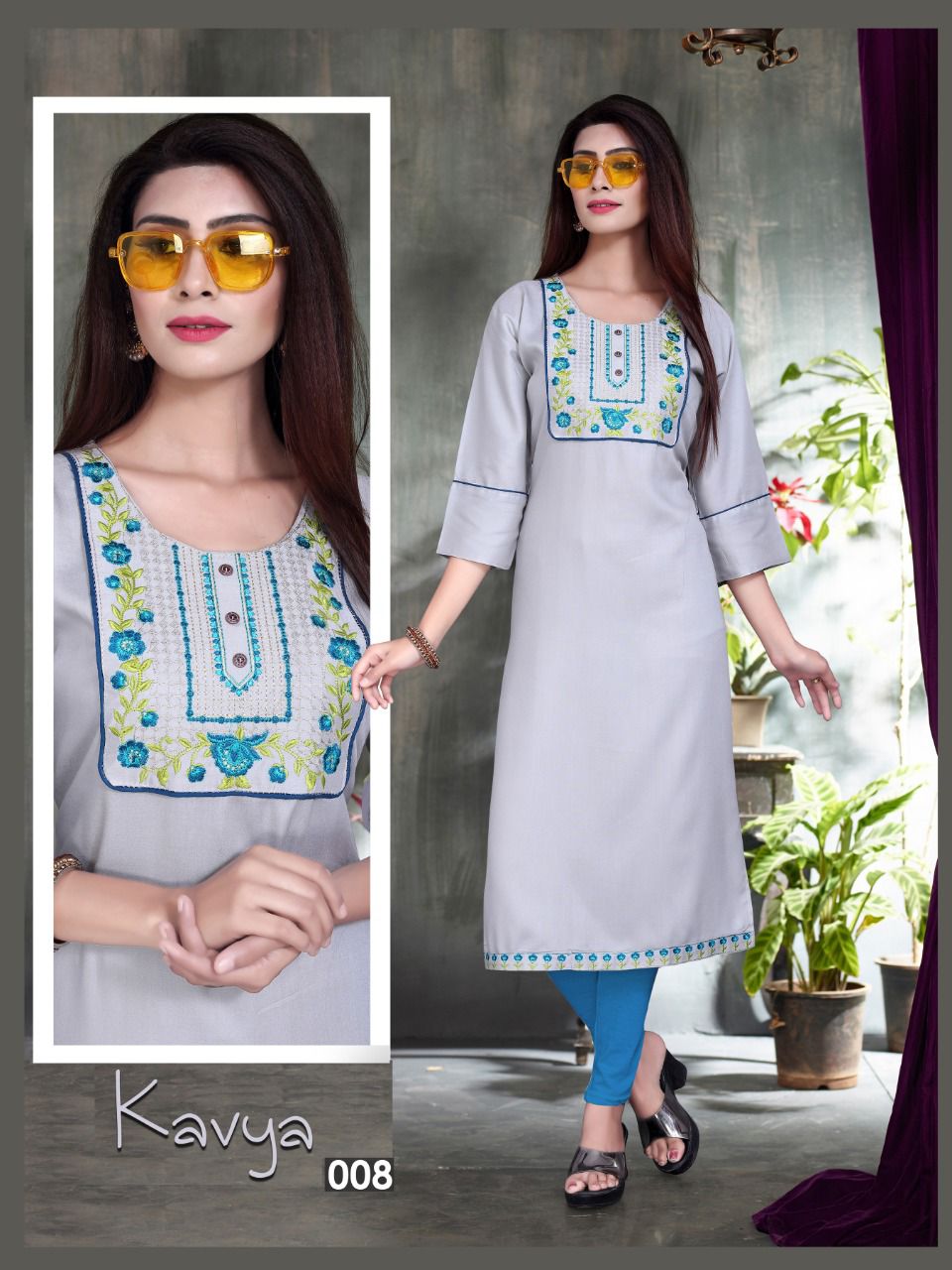 Aagya Kavya Regular Wear Rayon Designer Fancy Kurti Collection